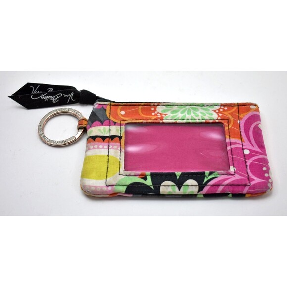 Vera Bradley Double Eyeglass Case and Zip ID Case Keyring Ziggy ZInnia Pattern - Picture 6 of 9